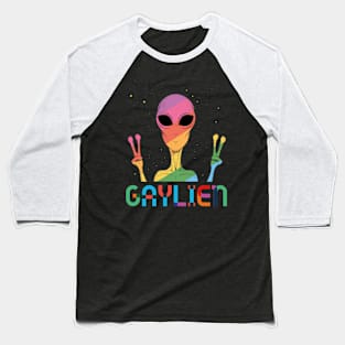 Gay lgbtq Gaylien queer pride Parade rainbow gift Baseball T-Shirt